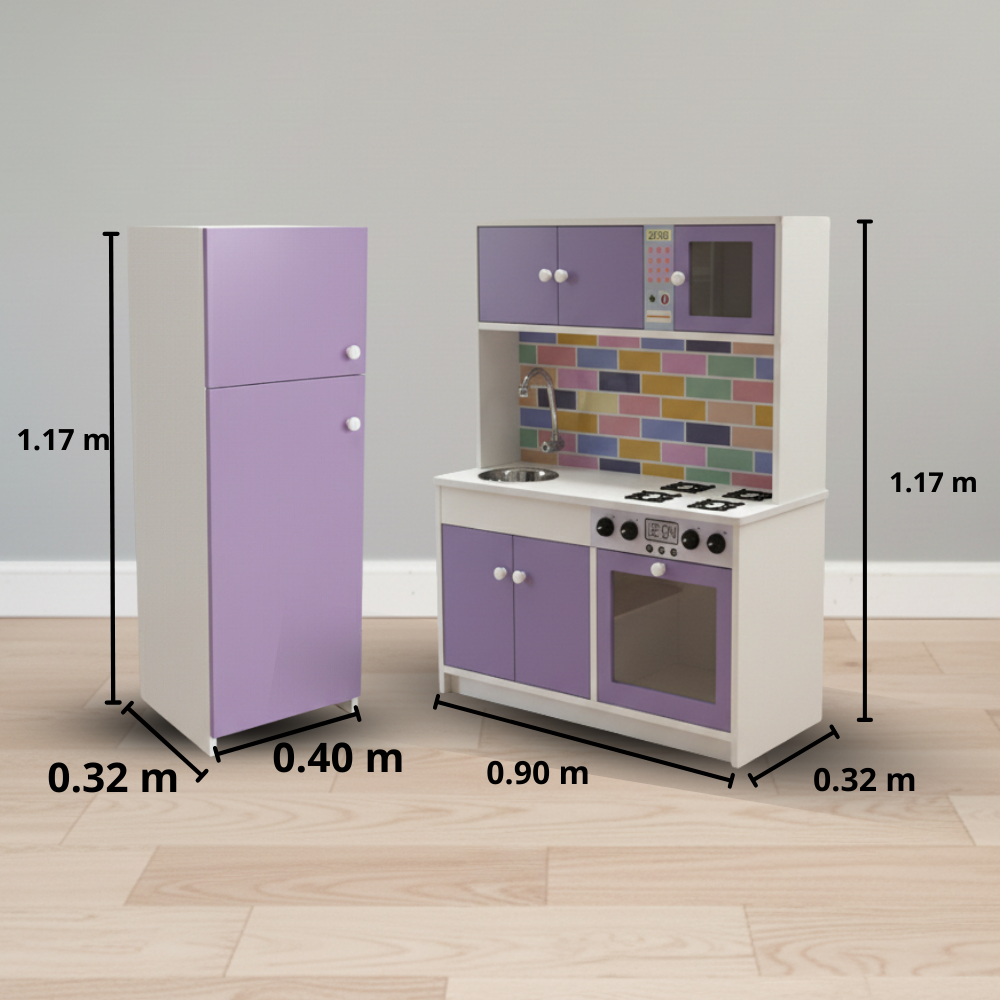 pack infantil cocina mini y refrigeradora roble americano pack infantil cocina mini y refrigeradora roble americano