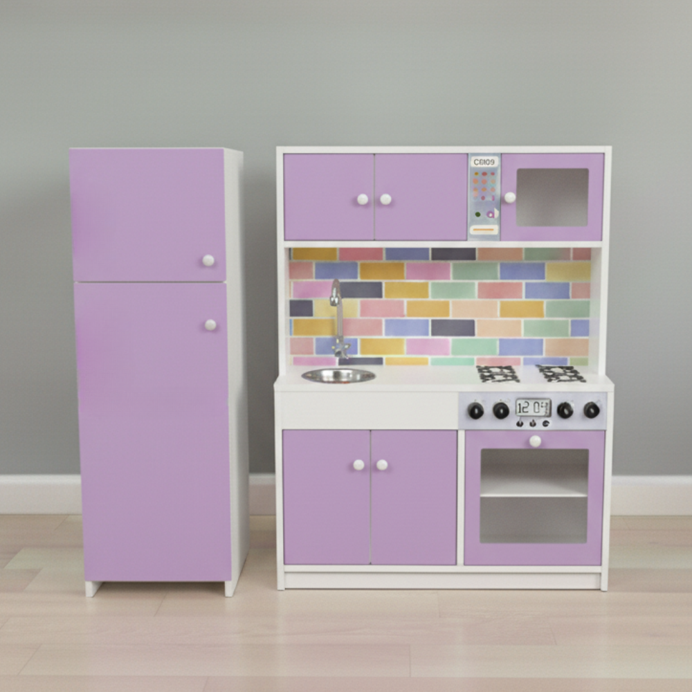 pack infantil cocina mini y refrigeradora roble americano pack infantil cocina mini y refrigeradora roble americano